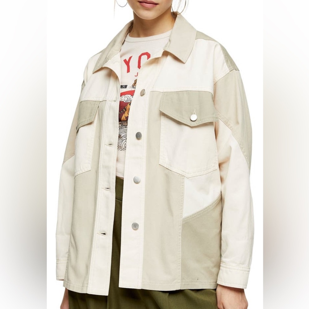 TOPSHOP Panel Shirt Jacket